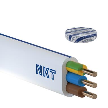 Przewód instalacyjny płaski YDYp 3x1,5 żo 450/750V biały
